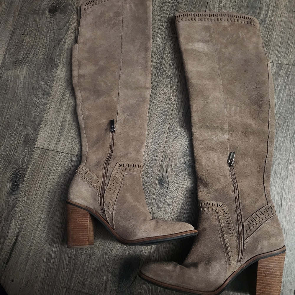 Vince Camuto Tan Over the Knee Boots